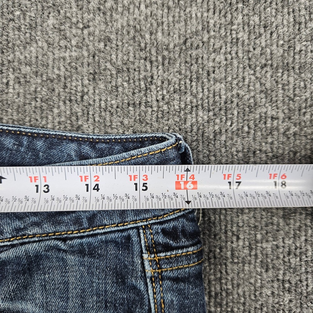 American Eagle Skinny Kick Jeans Women's 8 LONG Dark Wash Low Rise Stretch Denim - Picture 3 of 11